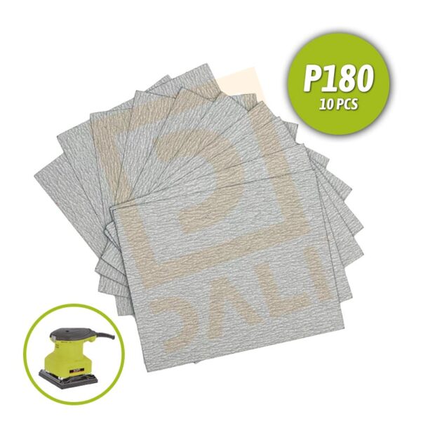 Hojas de lija para lijadora de acabado 114X140mm grano 180 (10pcs) Mod. XAAP110180